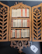 Load image into Gallery viewer, 40 Shakespeare Miniatures contained in an art nouveau gated hanging wooden bookcase. Glasgow, David Bryce and Son, and New York, Frederick A. Stokes Company,     1915 (MCMIV). Edited by 1. Talford Blair
