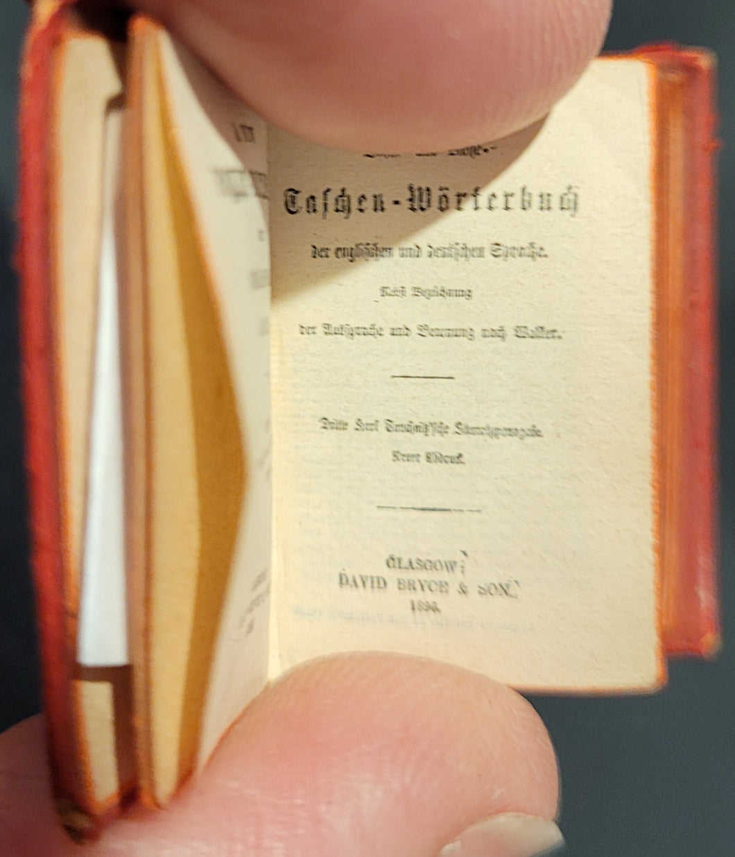 English and German Dictionary c1896