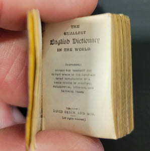 Hogarth Miniature Dictionary c1900