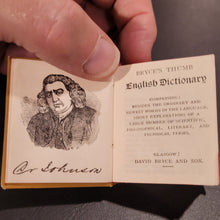Load image into Gallery viewer, Bryce&#39;s Thumb English Dictionary c1898. Published by David Bryce &amp; Co.
