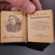 Load image into Gallery viewer, Bryce&#39;s Thumb English Dictionary, c1898. Published by David Bryce &amp; Co.
