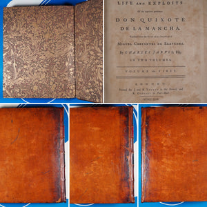 CERVANTES DE SAAVEDRA, Miguel. The Life and Exploits of the ingenious Gentleman Don Quixote de la Mancha. Translated from the Original Spanish…by Charles Jarvis.  J. & R. Tonson & R. Dodsley. 1742