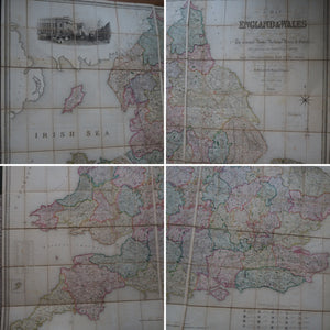 Map of England & Wales Divided into Counties, Parliamentary Divisions and Dioceses. Shewing the Principal Roads, Railways, Rivers and Canals. Publication Date: 1840 Condition: Very Good