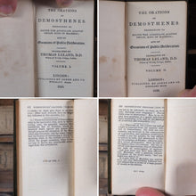 Load image into Gallery viewer, Orations of Demosthenes. Pronounced to excite the Athenians against Philip, King of Macedon; and on Occasions of Public Deliberation. Translated by Thomas Leland. Demosthenes. &gt;&gt;MINIATURE JONES DIAMOND CLASSIC&lt;&lt; Publication Date: 1828
