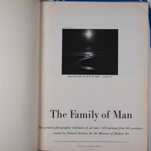 The Family of Man. The photographic exhibition created by Edward Steichen for the Museum of Modern Art. Published for the Museum of Modern Art by Simon and Schuster in collaboration with the Maco Magazine Corporation, New York, 1955 Hardcover