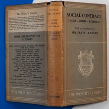 Load image into Gallery viewer, Social Contract Locke, Hume and Rousseau. Published by Oxford University press, 1948. Used Condition: Good Hardcover
