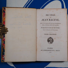 Load image into Gallery viewer, Oeuvres de Jean Racine, avec les Variantes et les imitations des Auteurs Grecs et Latins JEAN RACINE Publication Date: 1813 Condition: Very Good
