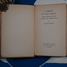 Load image into Gallery viewer, Critic in Pall Mall: being extracts from Reviews and Miscellanies. Wilde, Oscar.Published by London: Methuen &amp; Co Ltd, 1919
