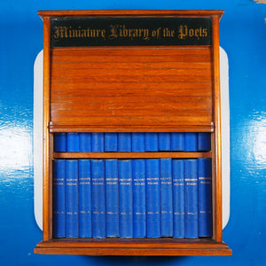 Miniature Library of The Poets. [in Oak Case with rolling tambour front shutter] Shakespeare, Burns, Milton, Longfellow, Wordsworth, Scott & Hood Publication Date: 1881