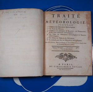 Traite de Meteorologie. Cotte, Louis. Publication Date: 1774 Condition: Very Good