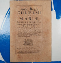 Load image into Gallery viewer, TAXING BEER, ALE &amp; OTHER LIQUORS TO PAY FOR 1ST GLOBAL WAR. ACTS - England and Wales]. London. Printed by Charles Bill and the Executrix of Thomas Newcomb deceas&#39;d, Printers to the King and Queens most Excellent Majesties. 1692, &#39;93, &#39;94, &#39;97.
