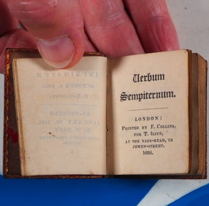 Verbum Sempiternum.>>RARE MINIATURE EDITION<< Publication Date: 1818 Condition: Very Good. >>MINIATURE BOOK<<