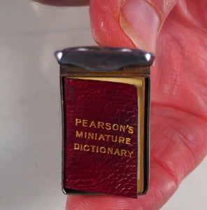 Smallest English Dictionary in the World. Comprising: besides the ordinary and newest words in the language, short explanations of a large number of scientific, philosophical, literary and technical terms. [SOLID SILVER LOCKET].1893. >>MINIATURE BOOK<<