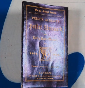 Prince Albert's Pocket Almanack, and Daily Remembrancer for 1864. Albert, Prince.>>RARE MINIATURE ALMANAC<< Publication Date: 1863 CONDITION: VERY GOOD