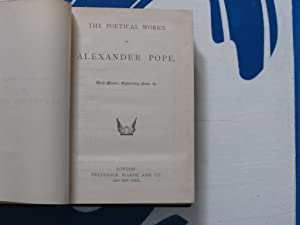 FREDERICK WARNE'S FILE COPY<The Poetical Works of Alexander Pope. With memoir, explanatory notes, &c. Alexander Pope Publication Date: 1876 Condition: Very Good